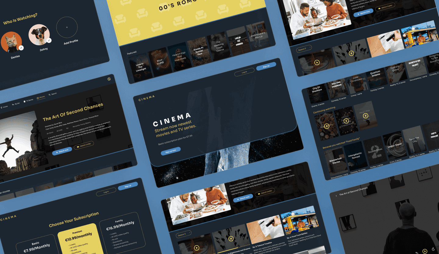 Movie streaming web app template summary